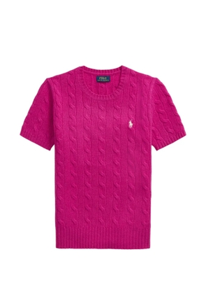 Polo Ralph Lauren cable knit short-sleeve sweater - Pink