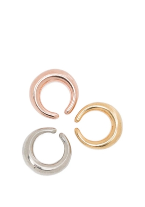 Panconesi curved earrings set of three - Silver