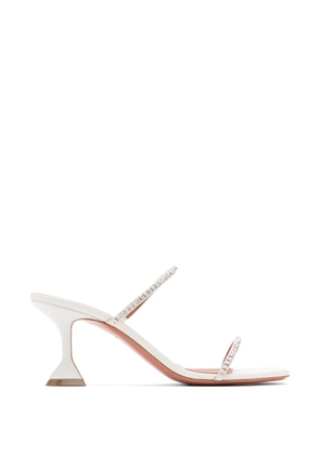 Amina Muaddi 70mm Gilda mules - White