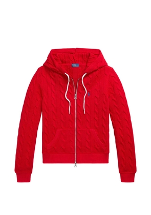 Polo Ralph Lauren cable-knit full-zip hoodie - Red