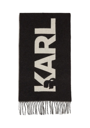 Karl Lagerfeld K/Essential jacquard woven scarf - Black