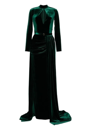 Saiid Kobeisy velvet long dress - Green