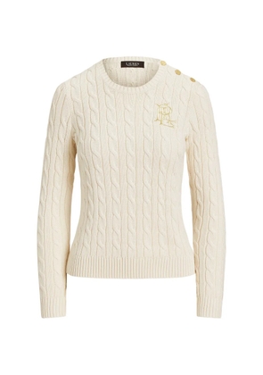Lauren Ralph Lauren cable-knit buttoned sweater - Neutrals