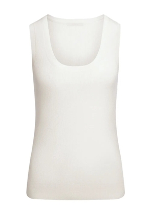 12 STOREEZ ribbed tank top - White