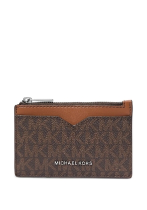 Michael Kors Hudson zip cardholder - Brown