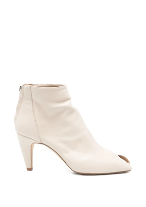 Gisel Moire Raffy peep-toe boots - Neutrals