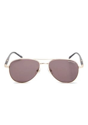 MONT BLANC EYEWEAR pilot-frame sunglasses - Gold