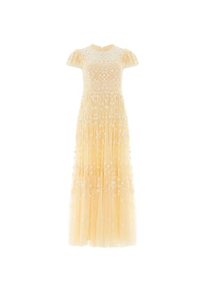 Needle & Thread Clover short-sleeve maxi dress - Yellow