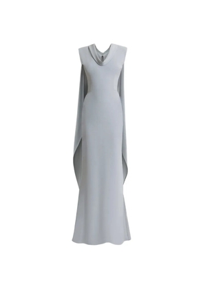 Gemy Maalouf padded-shoulders maxi dress - Blue
