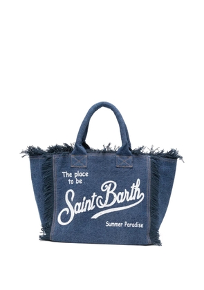 MC2 Saint Barth Vanity frayed-edge tote bag - Blue
