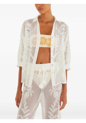 FARM Rio floral buttoned shirt - White
