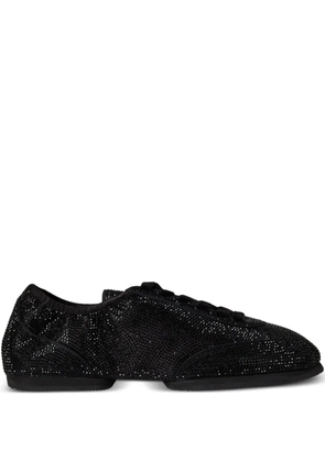 Polo Ralph Lauren crystal-embellished lace-up sneakers - Black