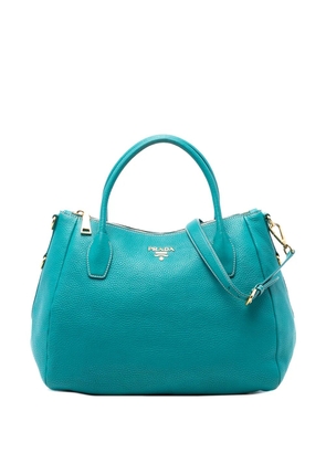 Prada Pre-Owned 2010-2026 Vitello Daino Zip Top satchel - Blue
