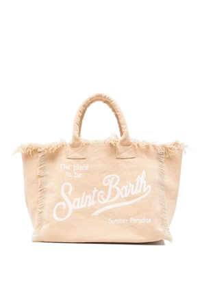 MC2 Saint Barth Vanity frayed-edge tote bag - Neutrals