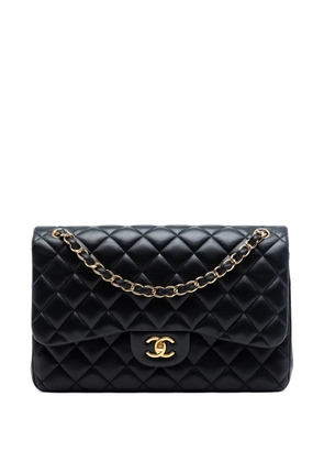 CHANEL Pre-Owned 2014 Jumbo Classic Lambskin Double Flap shoulder bag - Black