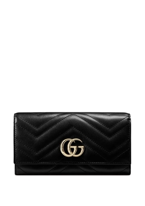 Gucci GG Marmont chevron logo wallet - Black