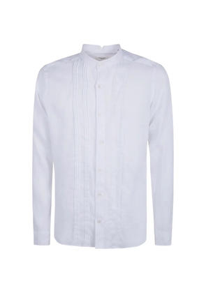 Tintoria Mattei pintuck band-collar shirt - White