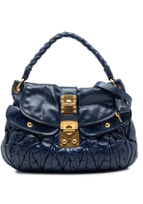 Miu Miu Pre-Owned 2010 Matelasse Nappa Coffer satchel - Blue