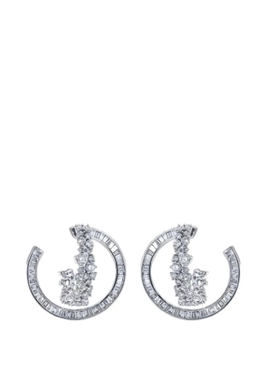 Ananya diamond scatter hoop earrings - Silver