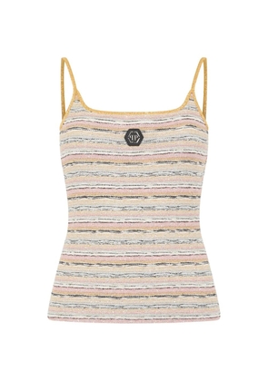 Philipp Plein striped tank top - Neutrals