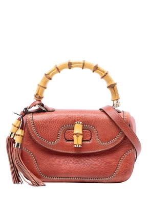 Gucci Pre-Owned 2016-2026 Medium Leather New Bamboo satchel - Red