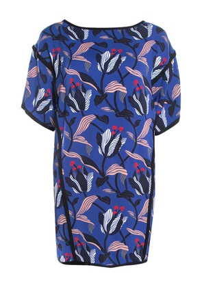 Escada Pre-Owned floral-print top - Blue