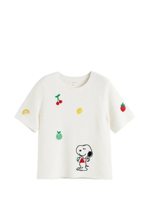 Chinti & Parker Snoopy crochet T-shirt - White