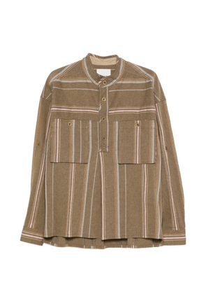 ISABEL MARANT Ralvin striped long-sleeve shirt - Brown