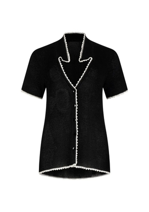 PARAMIDONNA Tiana trim top - Black