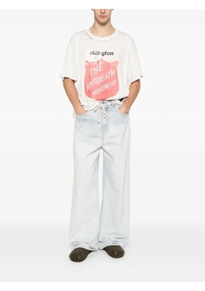 RIVINGTON ROI REBIS bleached drawstring jeans - Blue