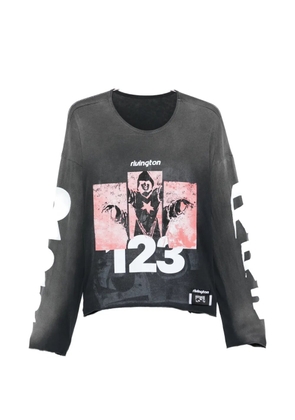 RIVINGTON ROI REBIS graphic-print long-sleeve T-shirt - Grey