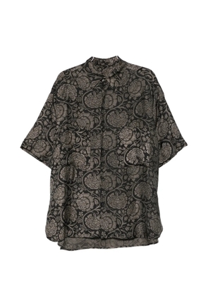 Uma Wang Teorya floral-print shirt - Black