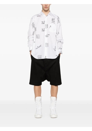 Comme Des Garçons Shirt printed cotton shirt - White