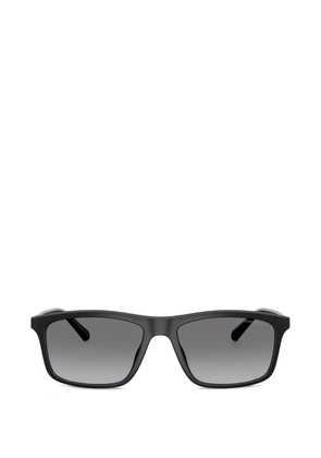 Emporio Armani matte rectangle sunglasses - Black
