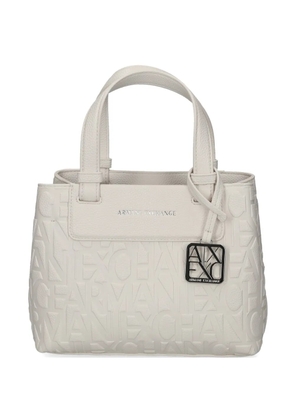 Armani Exchange embossed-logo tote bag - Neutrals