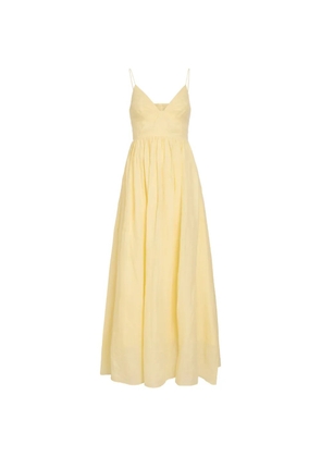 Aje gathered spaghetti-strap dress - Yellow