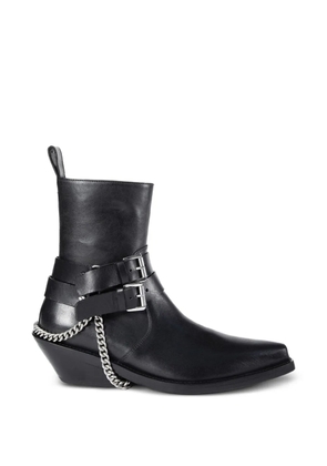 Ann Demeulemeester Kiril Santiago buckled chain-detail boots - Black