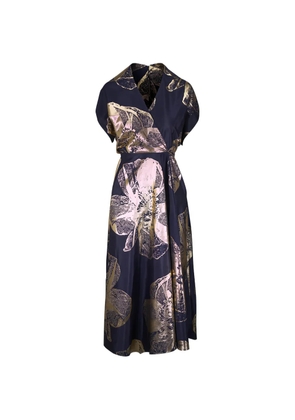 Zero + Maria Cornejo floral V-neck midi dress - Gold