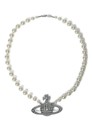 Vivienne Westwood Man. Bas Relief orb-embellished pearl necklace - Silver