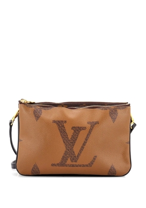 Louis Vuitton Pre-Owned Double Zip Pochette Reverse Monogram Giant clutch bag - Brown