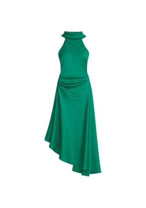 Simkhai Monica asymmetric satin dress - Green