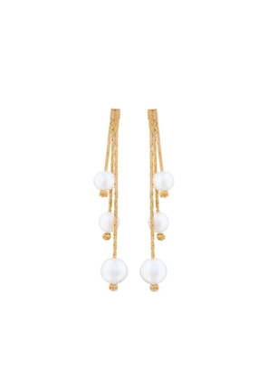 Susan Caplan Vintage 1980s Rediscovered faux pearl-embellished earrings - Gold