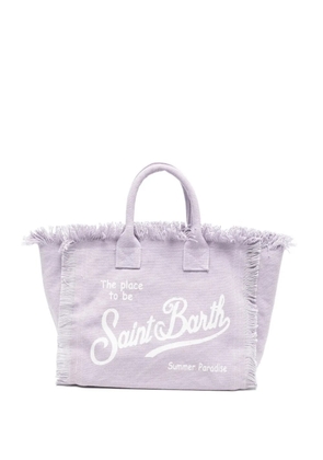 MC2 Saint Barth Colette frayed-detail tote bag - Purple