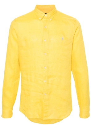 Polo Ralph Lauren Polo Pony-embroidered linen shirt - Yellow