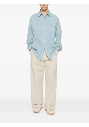 Stone Island logo-embroidered shirt - Blue