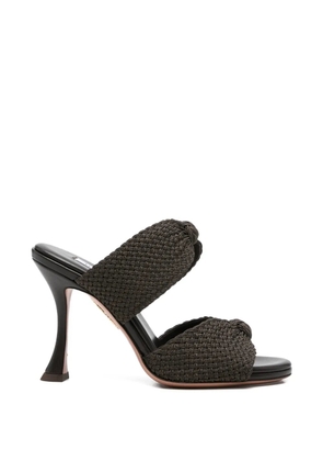Aquazzura knot-detail woven sandals - Black