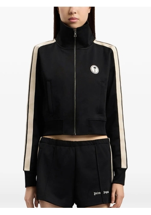 Palm Angels tree-logo sleeve-bands sweatshirt - Black