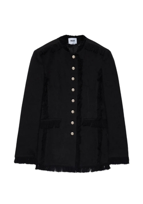 MSGM fringed buttoned jacket - Black