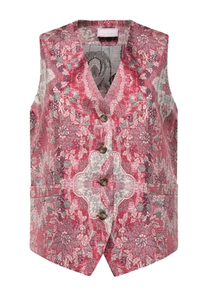 Pierre-Louis Mascia paisley-print buttoned vest - Pink