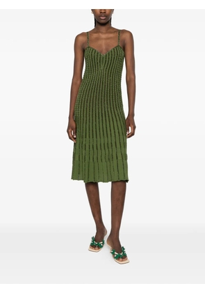PINKO lurex-detail midi dress - Green